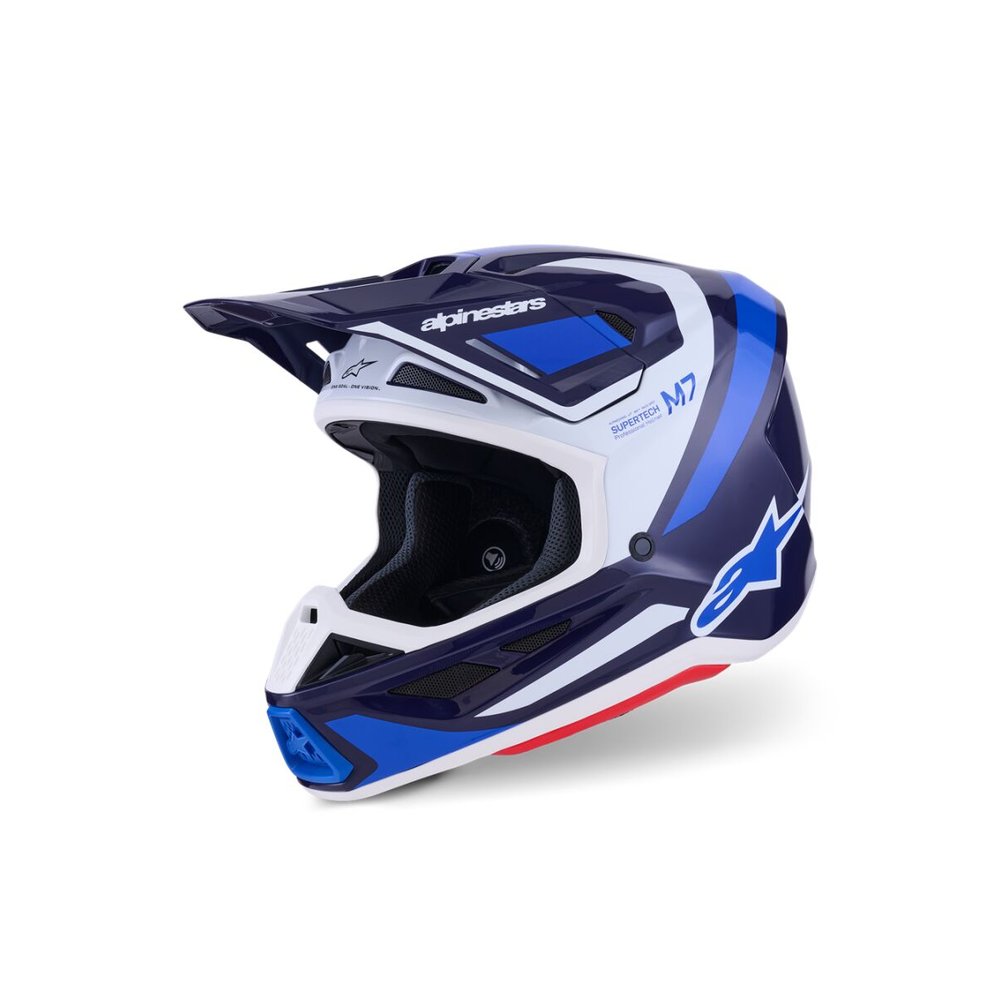 ALPINESTARS Supertech M7 Rise Motocross Helm blau/weiss ALPINESTARS Supertech M7 Rise Motocross Helm blau/weiss