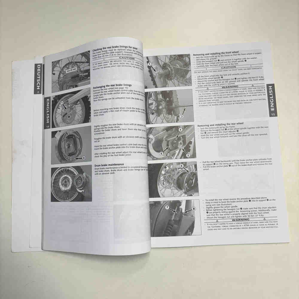 KTM 60/65 SX 1998 320533 Motorrad-Handbuch gebraucht KTM 60/65 SX 1998 320533 Motorrad-Handbuch gebraucht